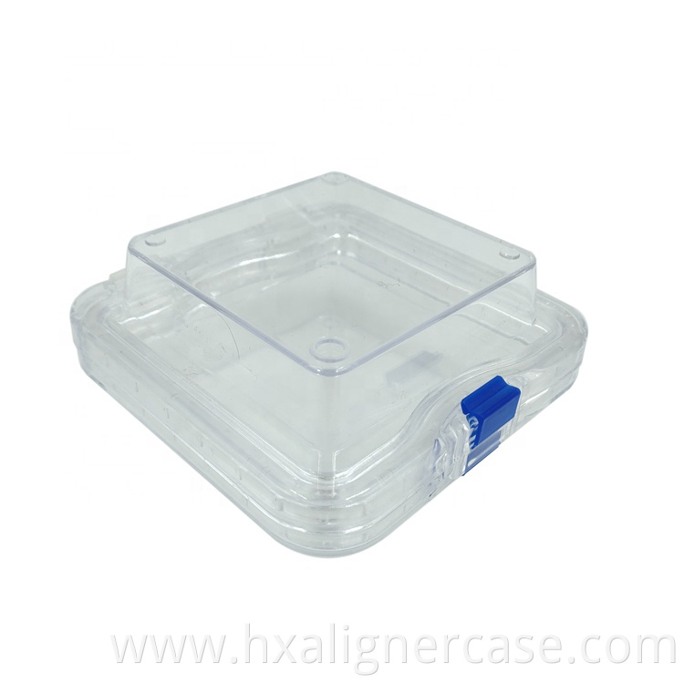 10x10x5cm Dental Clear Plastic Denture Storage Membrane Box